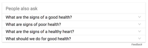 谷歌搜索中的问答框